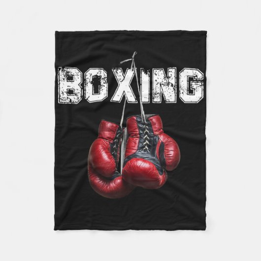 Couverture Polaire Boxe drôle - J'adore la boxe (Devant)