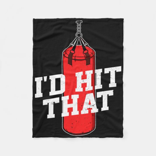 Couverture Polaire Boxe Je Frapperais Que Gants De Boxe Punching Bag (Devant)