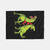 Couverture Polaire Boxe T-rex (Devant (Horizontal))