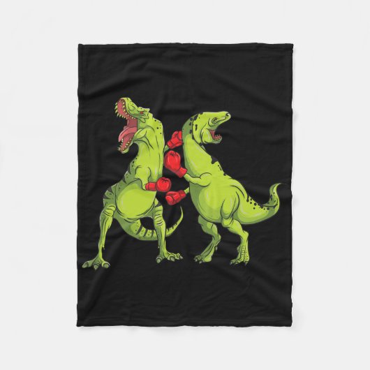 Couverture Polaire Boxe T-rex (Devant)