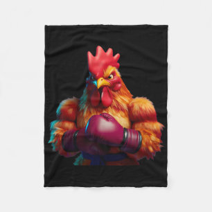 Couverture Polaire Boxer à poulet Boxer Kickboxer Mixed martial art C