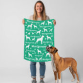 Couverture Polaire Boxer Chien Fleece Blanket - Cosy Custom Pet Cadea