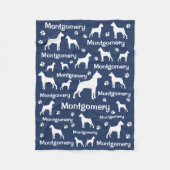 Couverture Polaire Boxer Chien Fleece Blanket - Cosy Custom Pet Cadea (Devant)