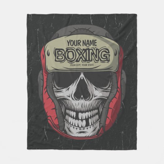 Couverture Polaire Boxer Fight Club Skeleton Boxer Gym (Devant)