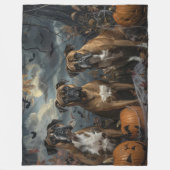 Couverture Polaire Boxer Halloween Night Doggy Délice (Devant)