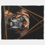 Couverture Polaire Boxer Lab noir et brun (Devant (Horizontal))
