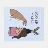 Couverture Polaire Boxer personnalisé Mama Fleece Blanket (Devant (Horizontal))