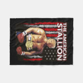 Couverture Polaire Boxer Trump Rocky Trump meme Trump 2024 (Devant (Horizontal))