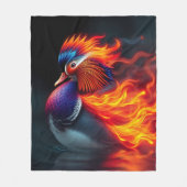 Couverture Polaire Boyon de flamme éblouissant canard mandarin chaud (Devant)