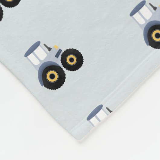 Couverture Polaire Boy's Cute Blue Tractor Motif & Nom Enfants (Coin)