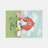 Couverture Polaire Boys Farm Animal Barnyard Kids (Devant (Horizontal))