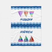 Couverture Polaire Boys Nautical Monogram Blanket (Devant)