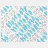 Couverture Polaire Boys Room Moderne Abstrait Motif en plumes (Devant (Horizontal))