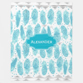 Couverture Polaire Boys Room Moderne Abstrait Motif en plumes (Devant)