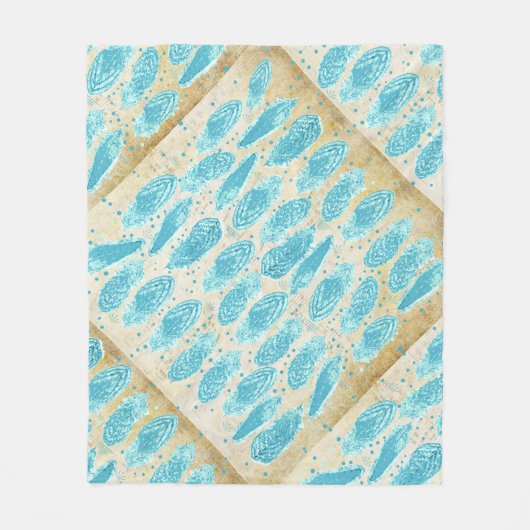 Couverture Polaire Boys Room Moderne Abstrait Motif en plumes (Devant)