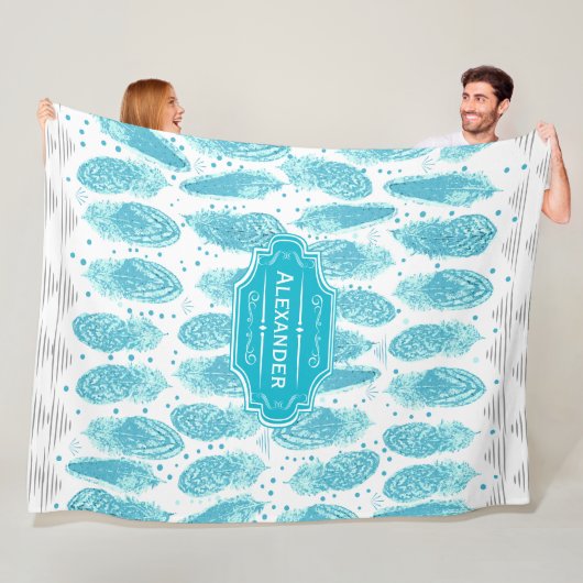 Couverture Polaire Boys Room Moderne Abstrait Motif en plumes (En situation)