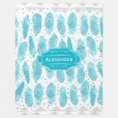 Couverture Polaire Boys Room Moderne Abstrait Motif en plumes (Devant)