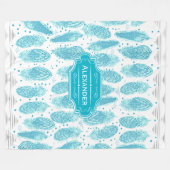 Couverture Polaire Boys Room Moderne Abstrait Motif en plumes (Devant (Horizontal))