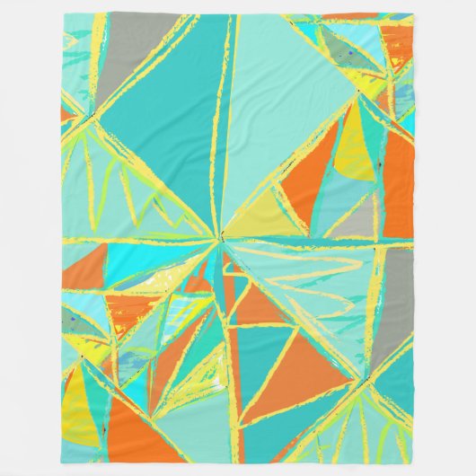 Couverture Polaire Boys Room Moderne Abstrait Triangle Motif (Devant)