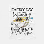 Couverture Polaire Bqwq Turtle Every Day Is A New Beginning Motivatio (Devant)