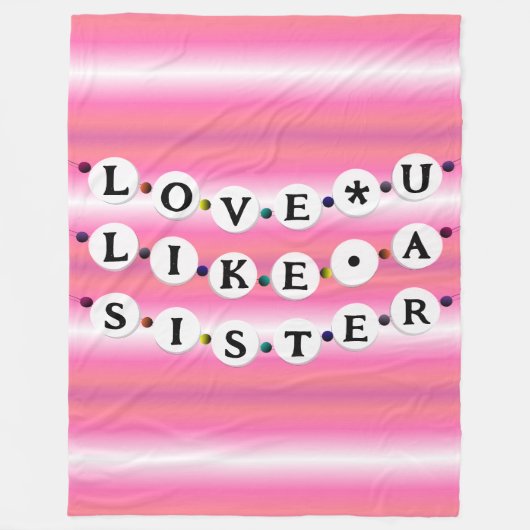 Couverture Polaire Bracelet Bestie - Conception d'amitié (18 perles) (Devant)