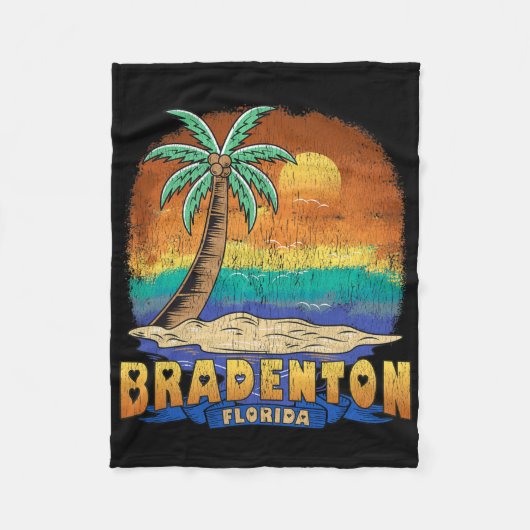 Couverture Polaire Bradenton Florida Vintage Souvenir déshabillé (Devant)
