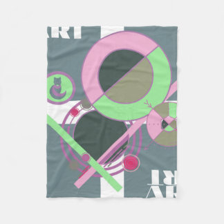 Couverture Polaire Brahaus géométriques avec typographie