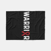 Couverture Polaire Brain Aneurysm Awareness Burgundy Ribbon Warrior (Devant (Horizontal))