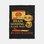Couverture Polaire Brain Loading Please Wait – Funny 100 Days Of Scho (Devant)