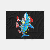 Couverture Polaire Brainrot Christmas Slang Gen Z Gen Alpha Meme Shar (Devant (Horizontal))