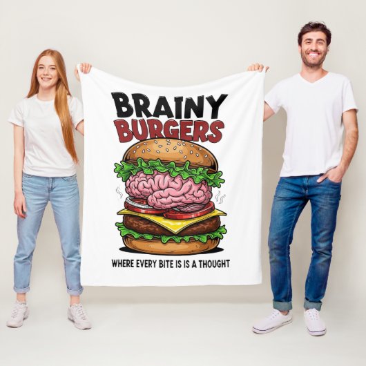 Couverture Polaire Brainy Burgers (En situation)