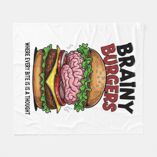 Couverture Polaire Brainy Burgers Fleece Blanket (Devant (Horizontal))