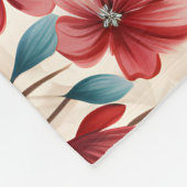 Couverture Polaire Branche florale botanique élégante (Coin)