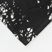 Couverture Polaire Branches arborescentes en hiver Contraste élevé v2 (Coin)