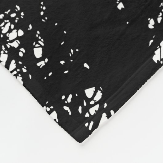 Couverture Polaire Branches arborescentes en hiver Contraste élevé v2 (Coin)