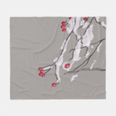 Couverture Polaire Branches De Baies D'Hiver Couvertes De Neige (Devant (Horizontal))