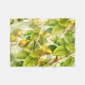 Couverture Polaire Branches de poires et Motif de poires (Devant (Horizontal))