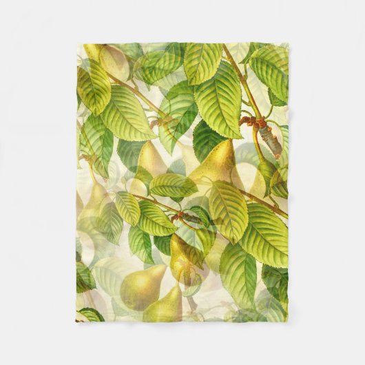 Couverture Polaire Branches de poires et Motif de poires (Devant)