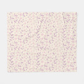 Couverture Polaire Branches de Prairie en Rose de Printemps (Devant (Horizontal))