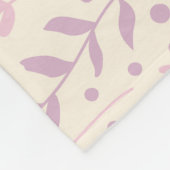 Couverture Polaire Branches de Prairie en Rose de Printemps (Coin)