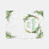 Couverture Polaire Branches d'olivier en fleurs (Devant (Horizontal))
