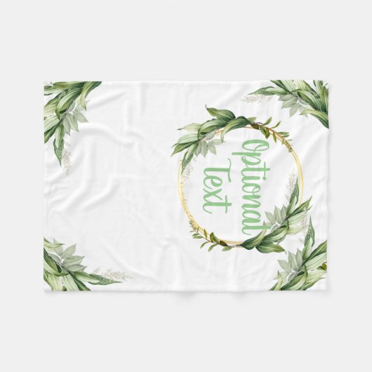 Couverture Polaire Branches d'olivier en fleurs (Devant (Horizontal))