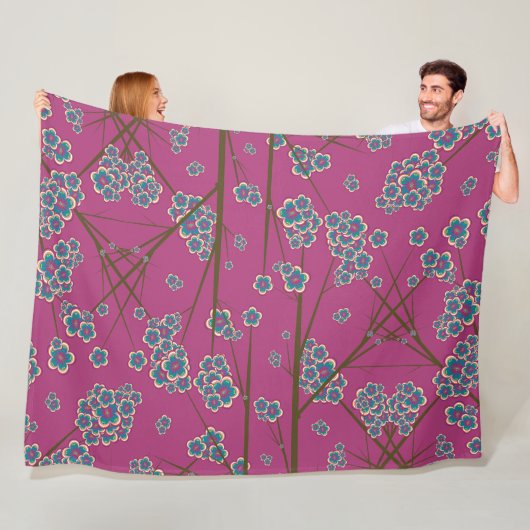 Couverture Polaire Branches particulières Boysenberry Fleece Blanket (En situation)
