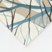 Couverture Polaire branches turquoises brunes Abstraites (Coin)