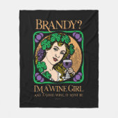 Couverture Polaire Brandy (je suis une viticultrice) (Devant)