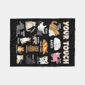 Couverture Polaire Bread Cats Variety Punny Cartoon Kitty Design (Devant (Horizontal))