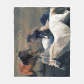 Couverture Polaire Breaking Away - Chevaux sauvages (Devant)