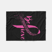 Couverture Polaire Breast Cancer Awareness Insrational Believe (Devant (Horizontal))