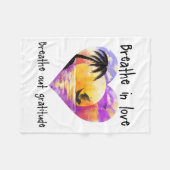 Couverture Polaire Breathe In Love Breathe Out Gratitude Sitive Motiv (Devant (Horizontal))