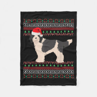 Couverture Polaire Brebis de Noël Sheepadoodle Ugly Chien Caniche Cro